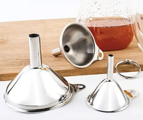 Fox Run 3-Piece Stainless Steel Funnel Set – Heat-Resistant 1