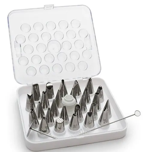 Fox Run 31-Piece Icing Decorating Kit – Nozzles, Tips, Bags & Tools 1