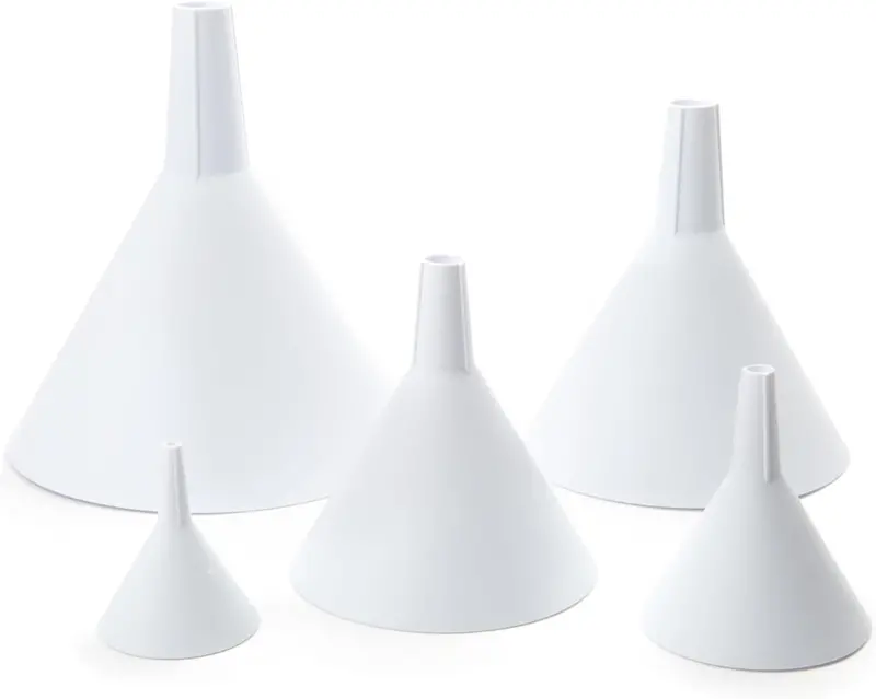 Fox Run 5-Piece Stainless Steel Funnel Set – Nested, Space-Saving Design 1