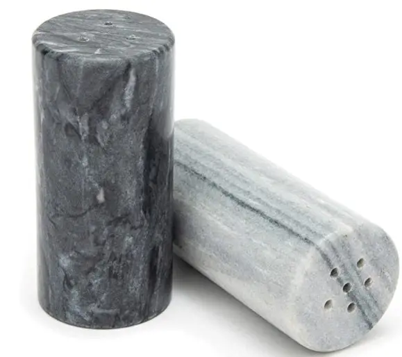 Fox Run Black Marble Salt And Pepper Shaker Set 1