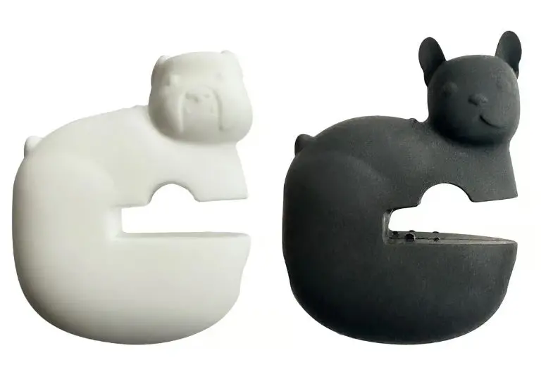 Fox Run Bulldog-Shaped Pot Clips – 2-Piece Heat-Safe Silicone Clamp Set 1