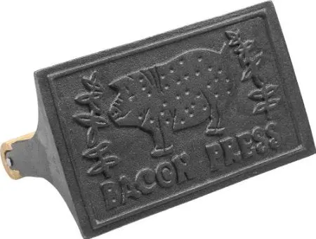 Fox Run Cast Iron Bacon Press – Heavy-Duty Flat Cooking Weight 1