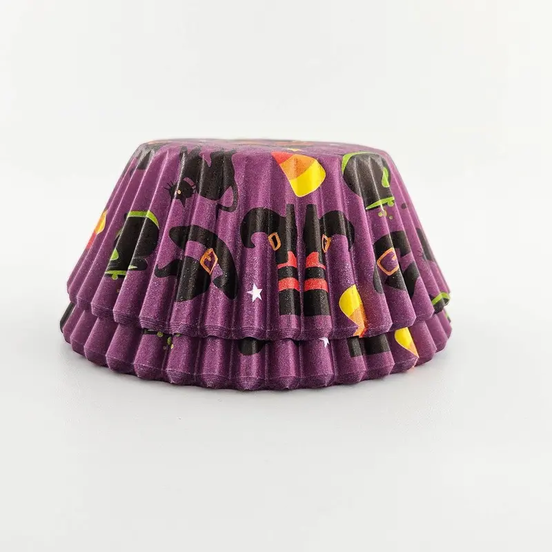 Fox Run Halloween Witch Boot Cupcake Liners – Themed Baking Cups (50-Pack) 1