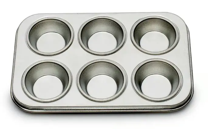 Fox Run Micro Stainless Steel Muffin Tin – 12-Cavity Compact Pan 1