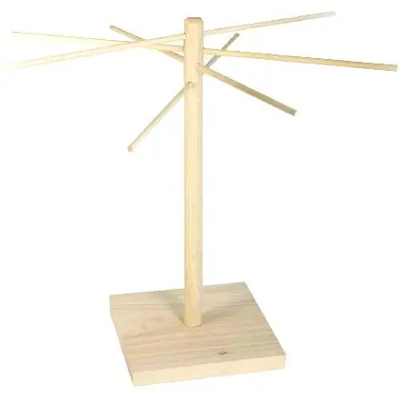 Fox Run Natural Wood Pasta Drying Rack – Tiered Stand 1