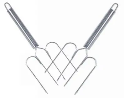 Fox Run Poultry Lifter Set – 2 Heavy-Duty Stainless Steel Roast & Turkey Lifters 1