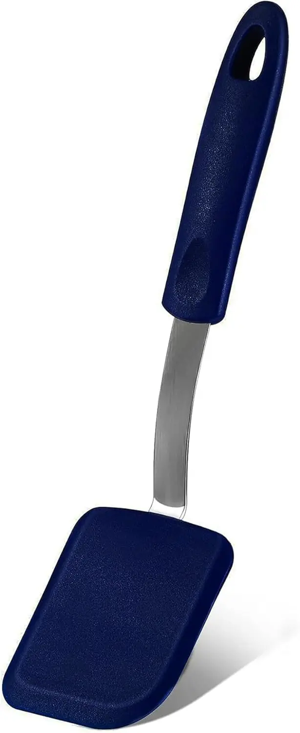 Fox Run Small Navy Blue Silicone Spatula – Flexible, Heat-Resistant & Dishwasher Safe 1