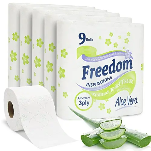 Freedom Inspirations 3-Ply Quilted Toilet Tissue – 45-Roll Pack, Soft & Strong 1