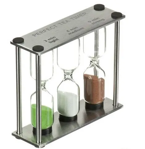 G & H 3-4-5 Minute Adjustable Sand Tea Timer – Neutral Sand Finish 1