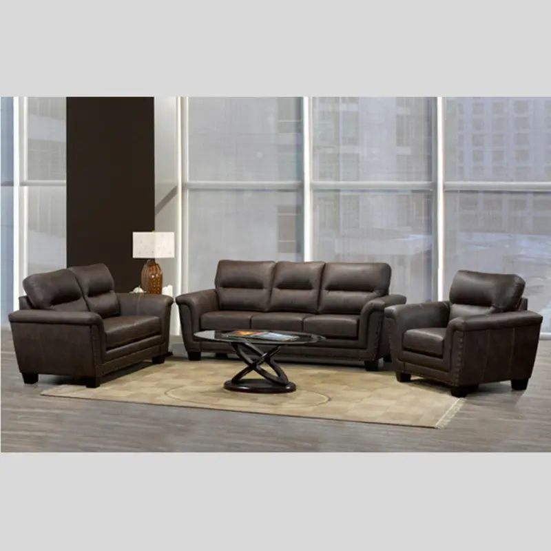 Gel-Infused Leather Sofa Set – Enhanced Comfort & Durability 1