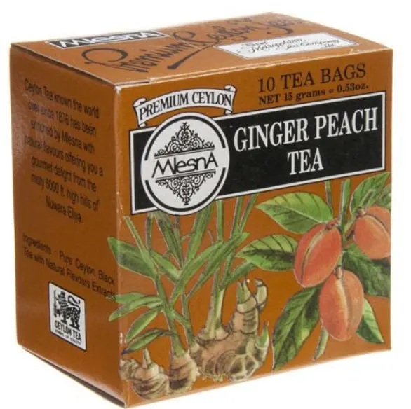 Ginger Peach Tea Mini Pack – 10 Invigorating Tea Bags 1