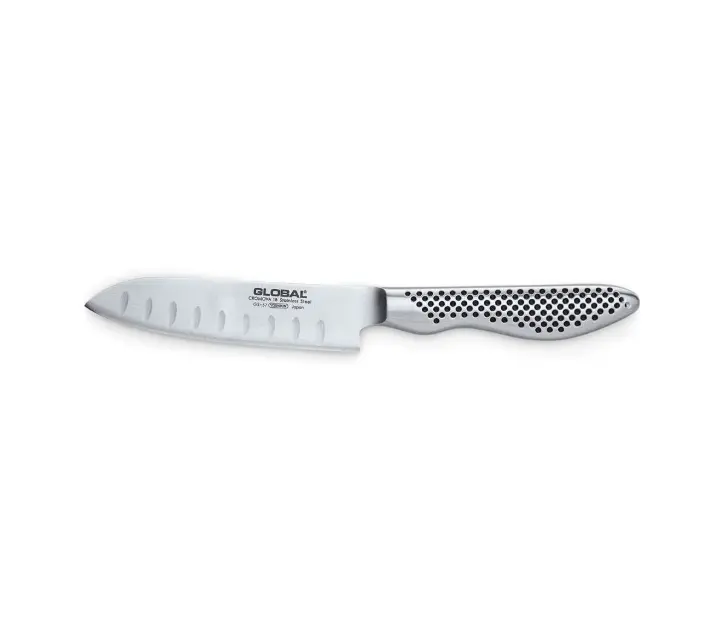 Global 11Cm (4.5") Fluted Santoku Knife For Effortless Vegetable Dicing 1