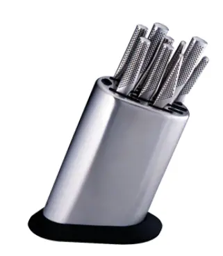Global Stainless Steel 11-Slot Knife Block With Modern Industrial Design 1
