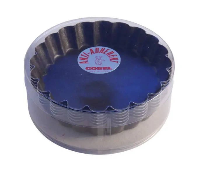 Gobel 6-Piece Fluted Tart Mold Set – 10 Cm × 1.8 Cm Each 1