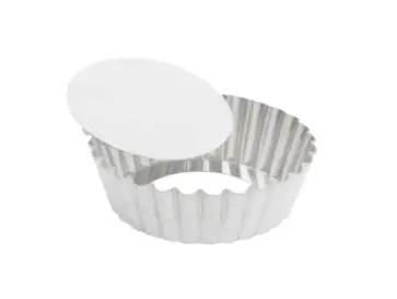 Gobel Small Narrow-Rib Quiche Pan – 4" Diameter × 1.2" Height (10 × 3 Cm) 1