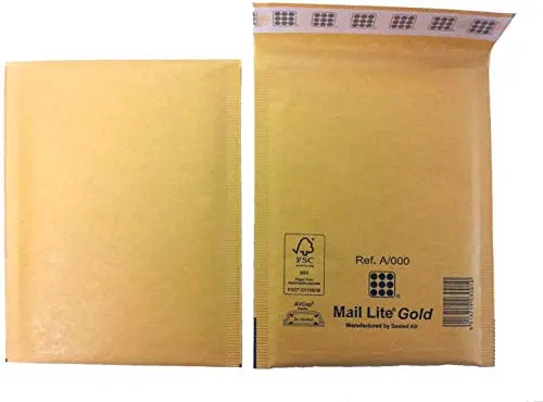 Gold Bubble Mailers – Air-Cushioned Self-Sealing Envelopes (110 × 160 Mm), Pack Of 100 1