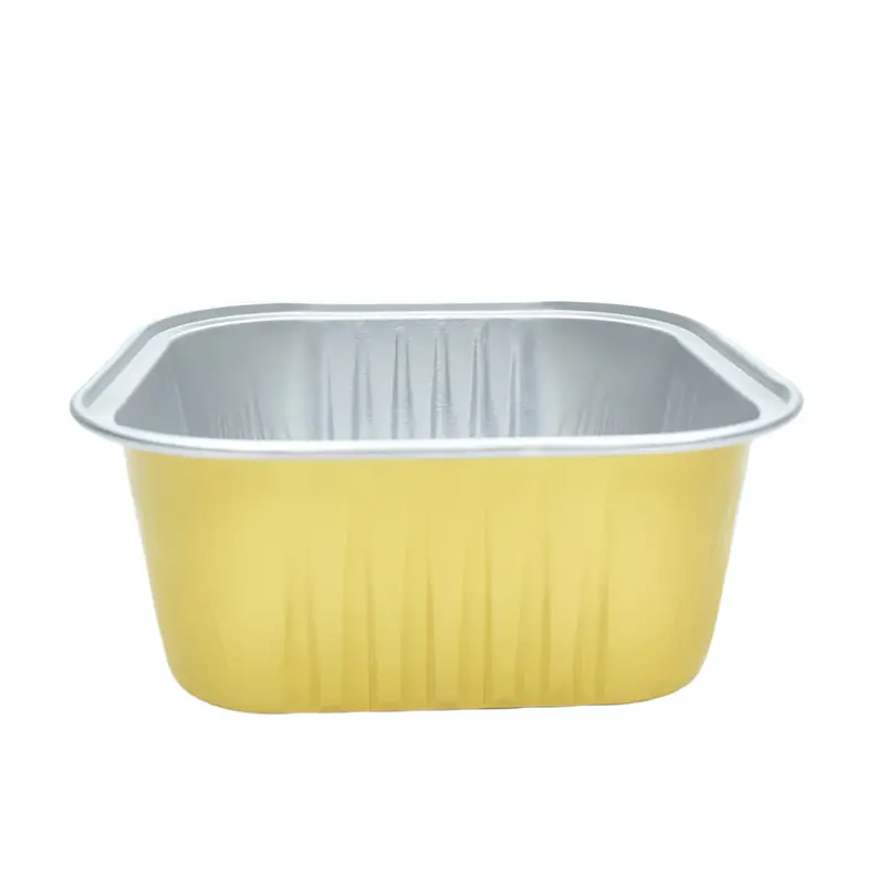 Gold Square Foil Containers With Lids – Refined 10-Piece Pack For Upscale Confectionery Packaging (Cl074-B) 1