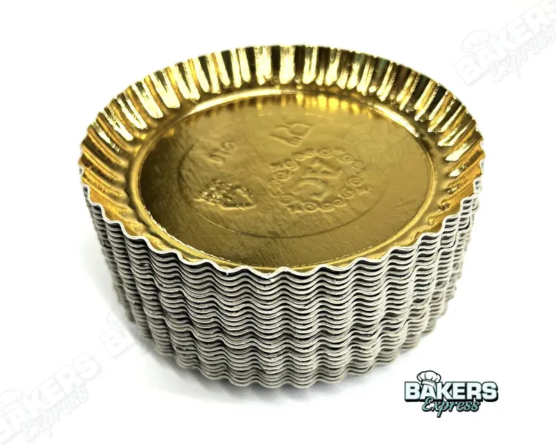 Gold-Tone Round Serving Tray – 4.125 Inch (10 Cm) Diameter 1