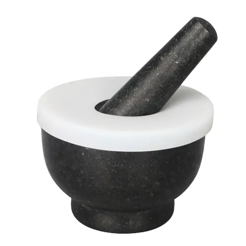 Granite Mortar And Silicone-Coated Pestle Set 1