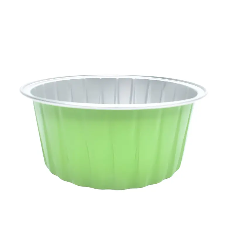 Green Round Foil Containers With Lids – Fresh, Natural 10-Pack For Eco-Conscious Or Spring Themes (Cl079-B) 1