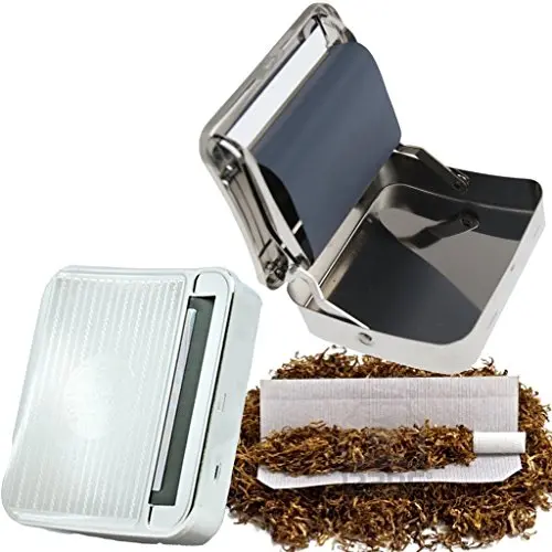 Guaranteed4Less Stainless Steel Cigarette Case With Built-In Rolling Mechanism 1