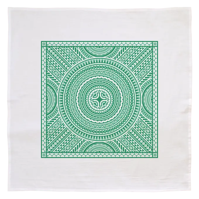 Hachimaki Green Flour Sack Kitchen Towel – Artisan-Made In Hawai'I 1
