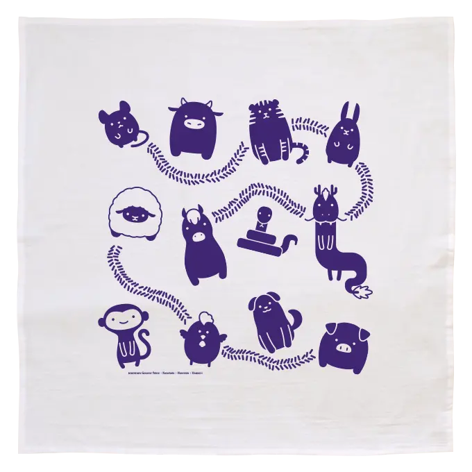 Hand-Printed Zodiac Animal Flour Sack Towel – Made In Hawai‘I 1