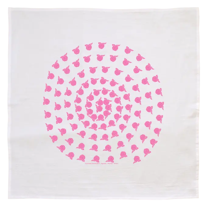 Handmade Hawaiian Flour Sack Towel – Bozu Flower Print (Made In Hawai‘I) 1