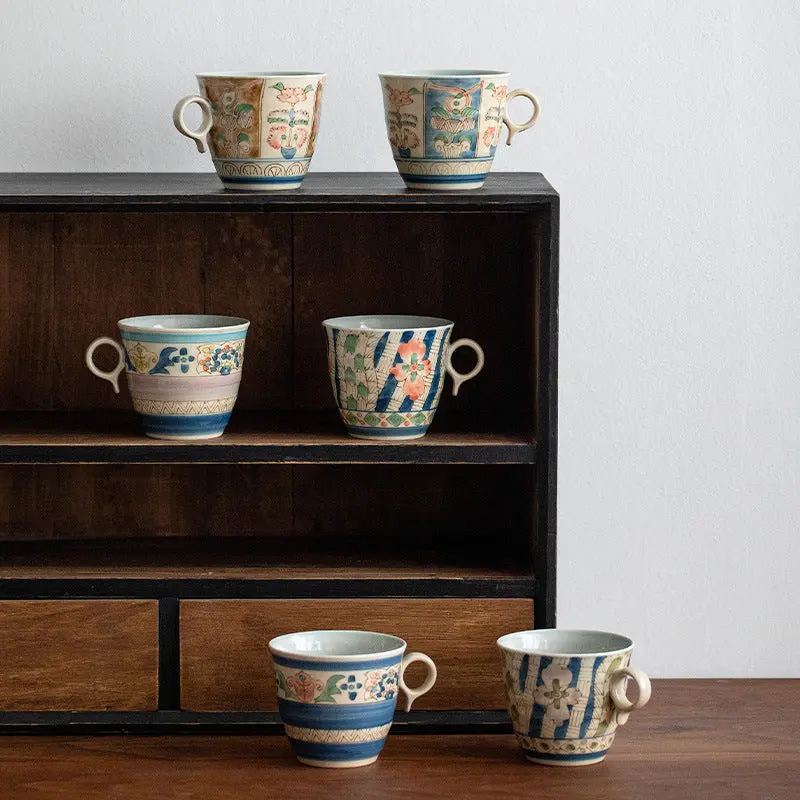 Hasami-Yaki Ceramic Hanashin Mug Set – Artisan Japanese Stoneware Drinkware 1