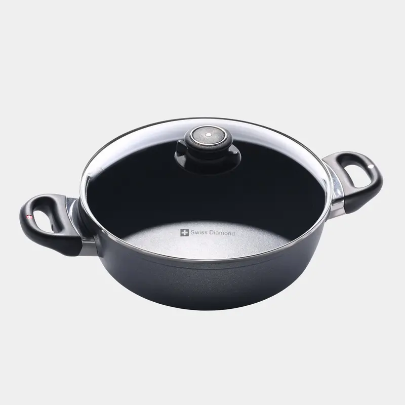 Hd 3.2-Quart Nonstick Casserole Pot With Heat-Resistant Glass Lid 1