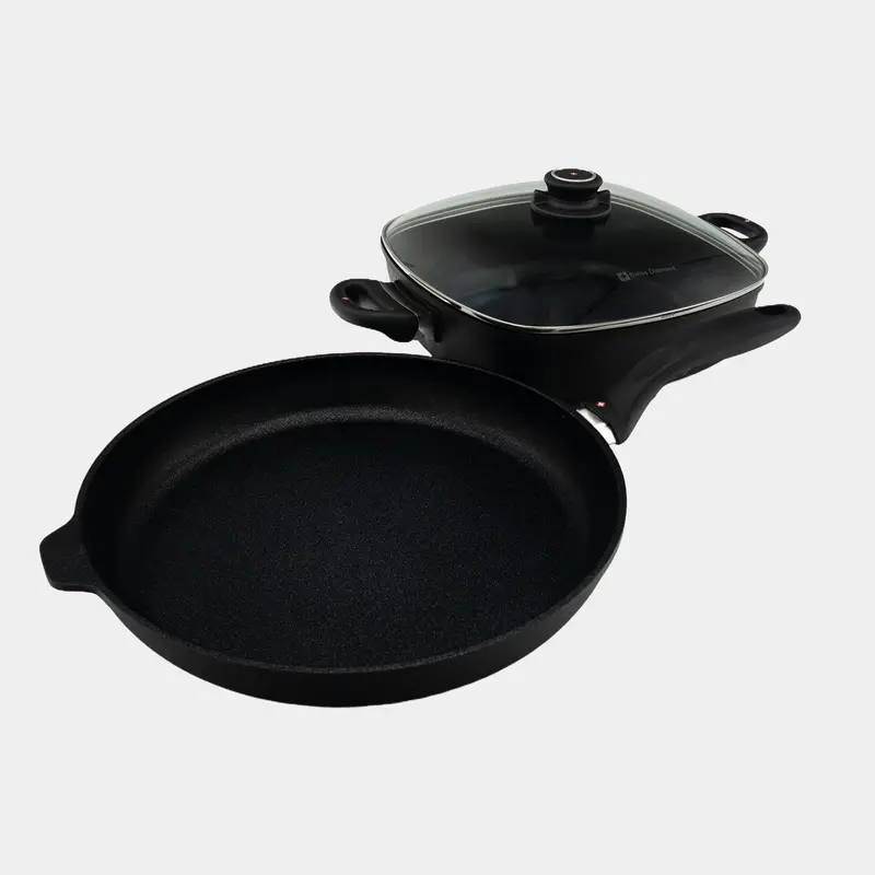 Hd 3-Piece Cookware Set – Fry Pan + Square Casserole Dish 1