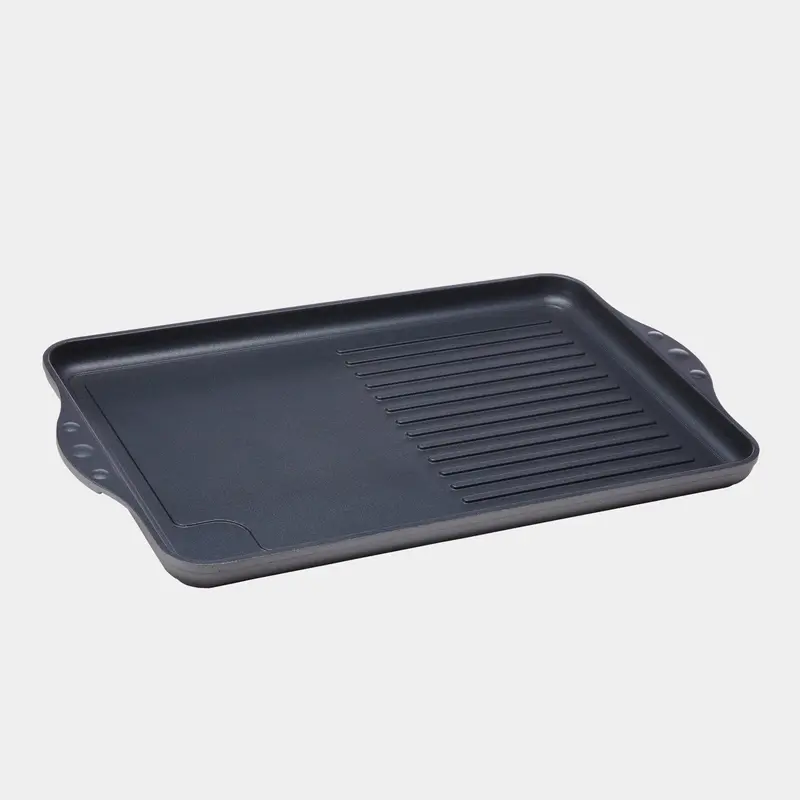Hd Nonstick Dual-Zone Grill And Griddle Set – 17" X 11" 1
