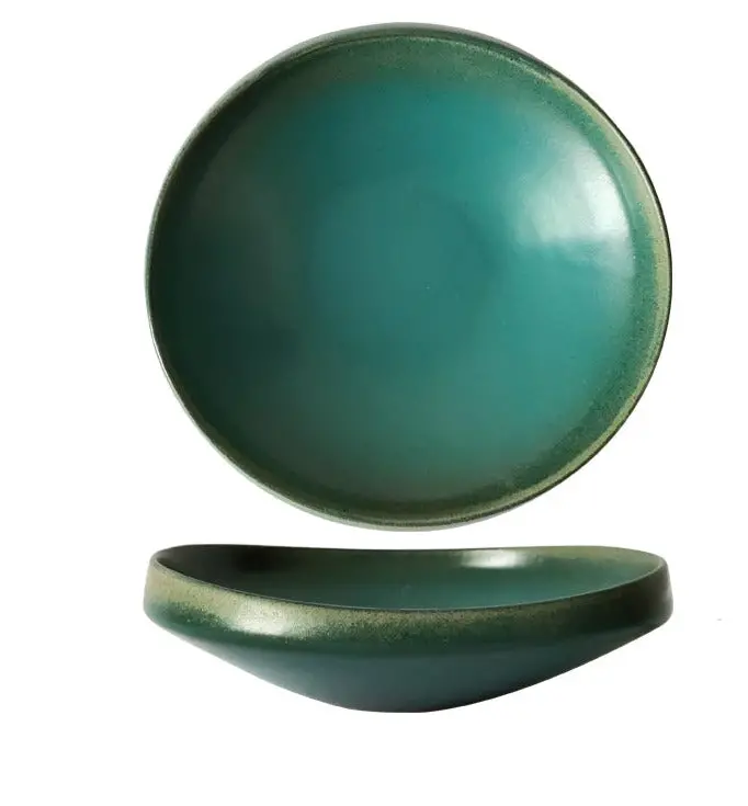 Heavy-Duty Ceramic Dinner Plate With Reinforced Rim 1
