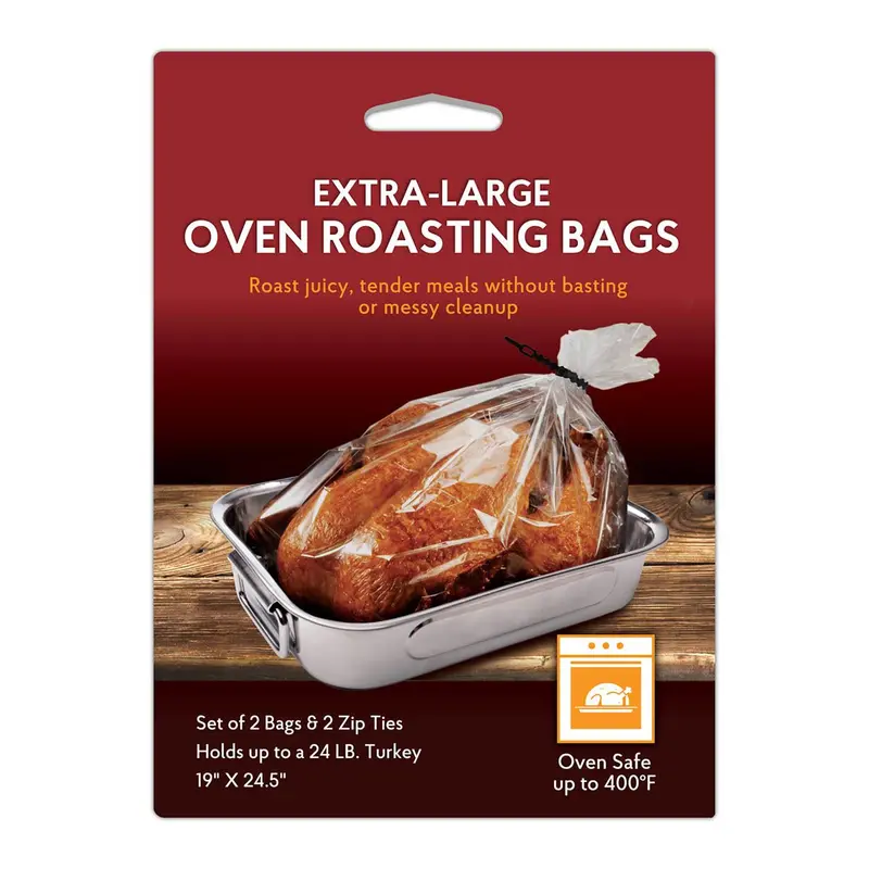 Hic Extra-Large Oven Roasting Bags – 2-Pack Heavy-Duty Food-Safe Liners 1