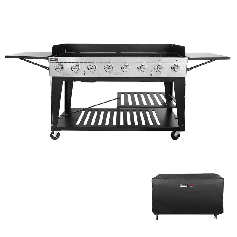 High-Capacity 8-Burner Gas Grill – 104,000 Btu, 993 Sq. In., Includes Cover 1
