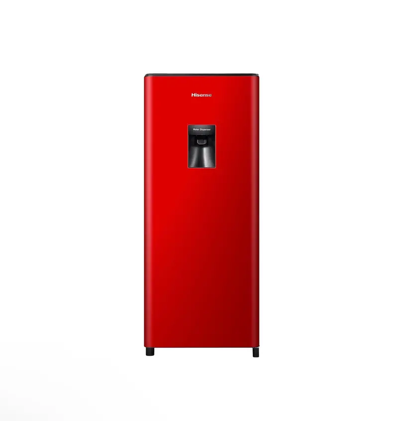 Hisense 177L Single-Door Fridge With Water Dispenser – Vibrant Red 1