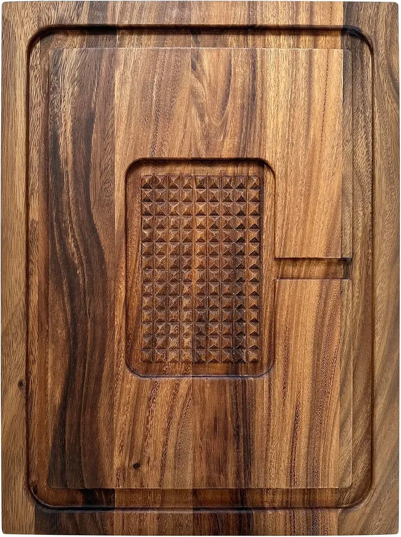 Hudson Carving Board – Ironwood Acacia With Functional Grooves 1