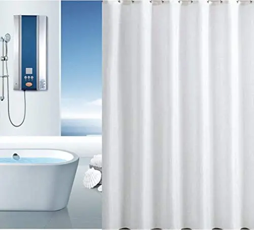 Ice White Polyester Shower Curtain – Xl Size (Extra Large, 60" X 72") 1
