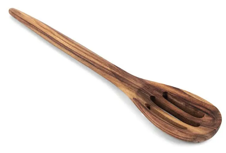 Ironwood Acacia Slotted Spoon For Draining And Scooping 1