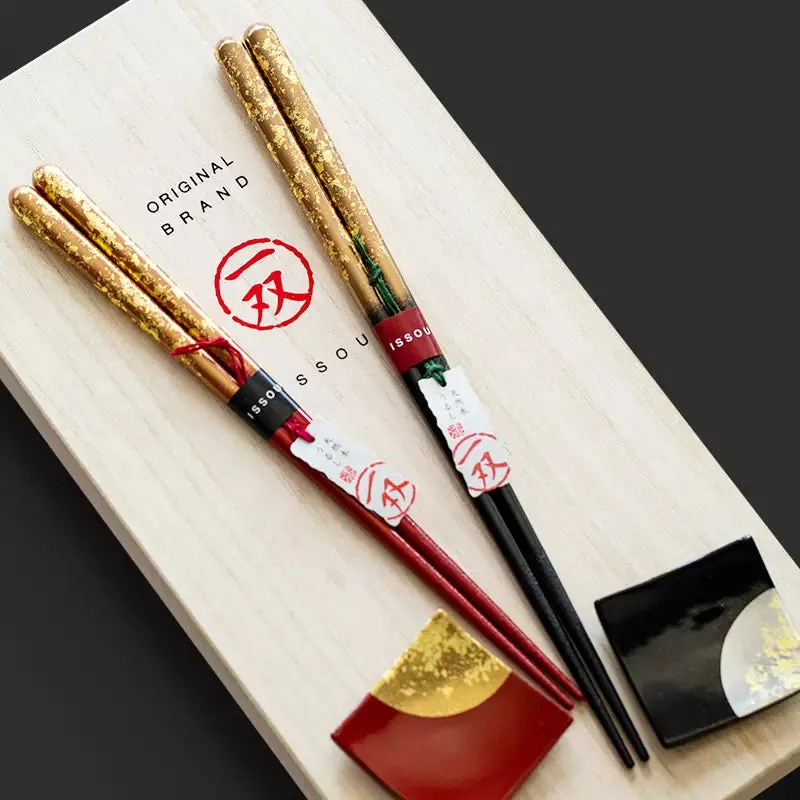 Issou Auspicious Clouds Japanese Wooden Chopsticks – Wedding Gift Set 1