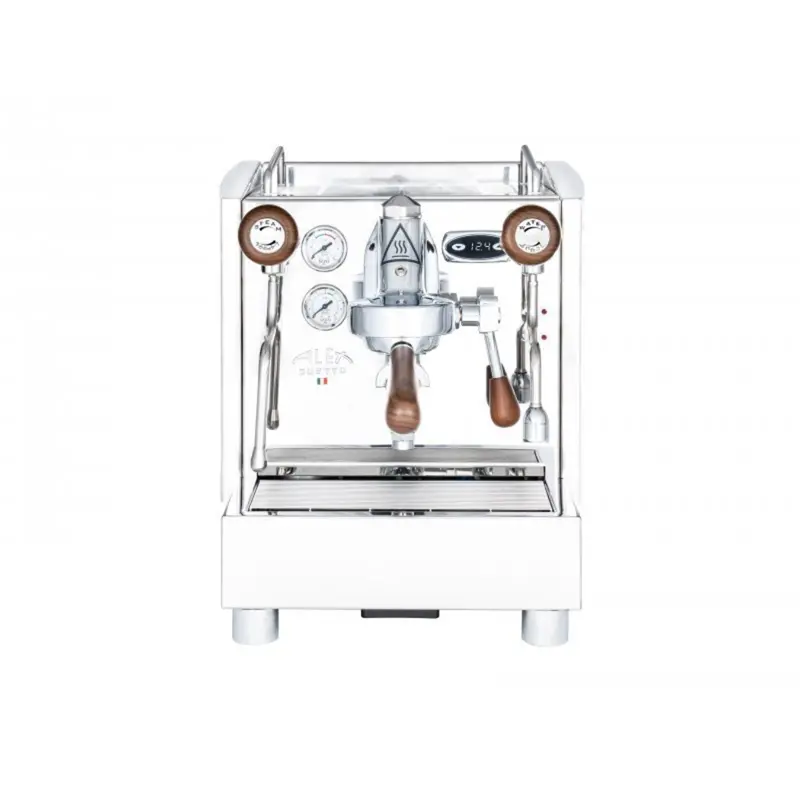 Izzo Alex Duetto Iv Plus Single-Group Espresso Machine – White Body With Wood Knobs 1