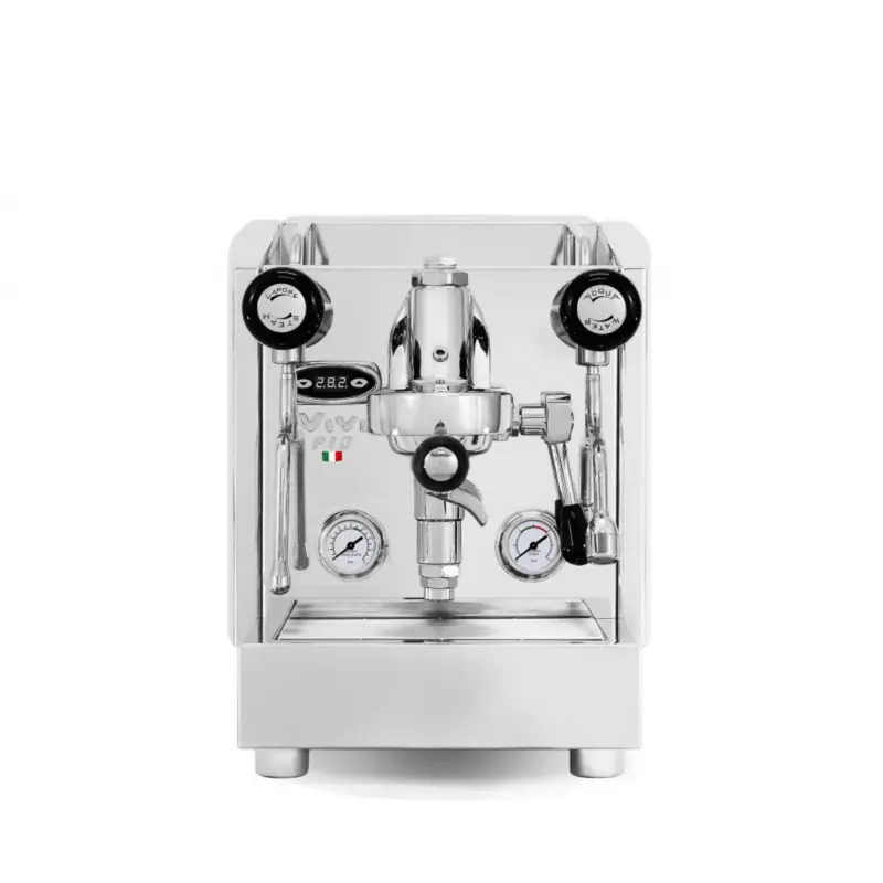 Izzo Vivi Pid Plus Single-Group Espresso Machine – Stainless Steel Body With Black Knobs 1