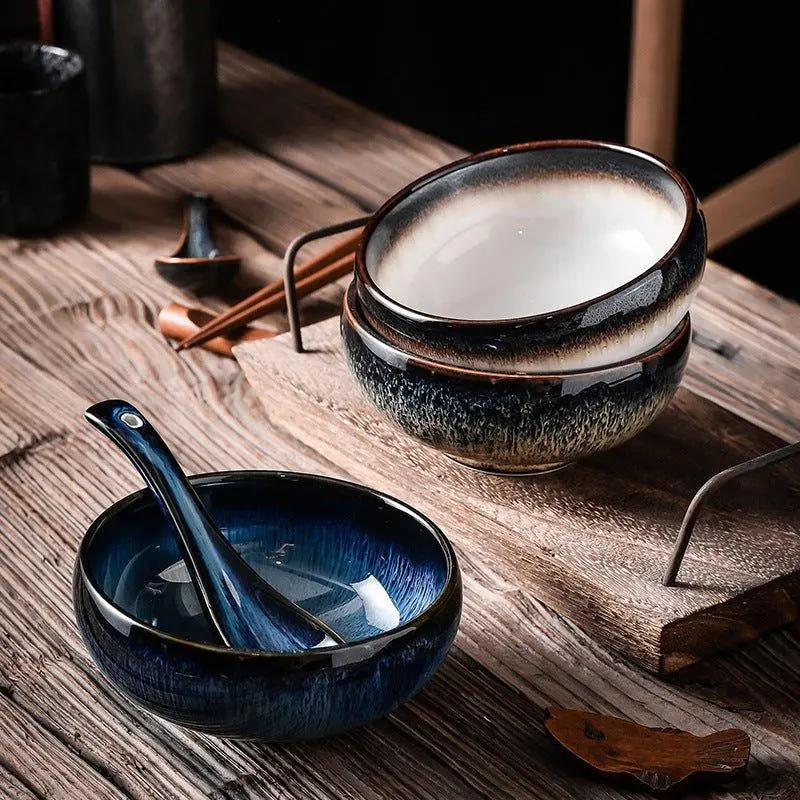 Japanese Ceramic Bowls With Smooth Gloss Surface 1