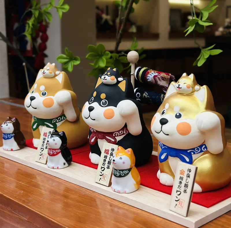Japanese Shiba Inu Ceramic Coin Bank – Festive Collection 14