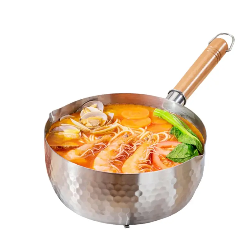 Japanese-Style Saucepan With Solid Beechwood Handle 1