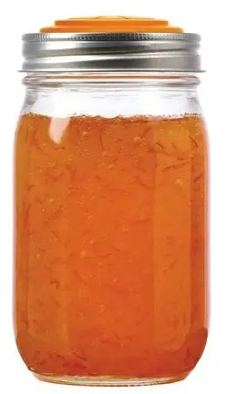 Jarware 4-Piece Orange-Themed Mason Jar Lid Set 1