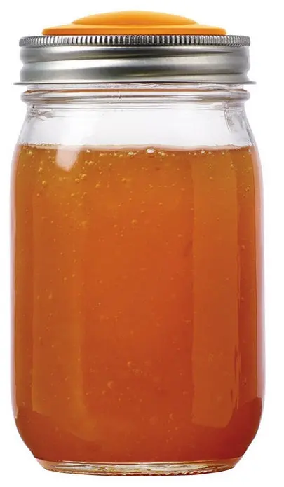 Jarware 4-Piece Peach-Themed Mason Jar Lid Set 1