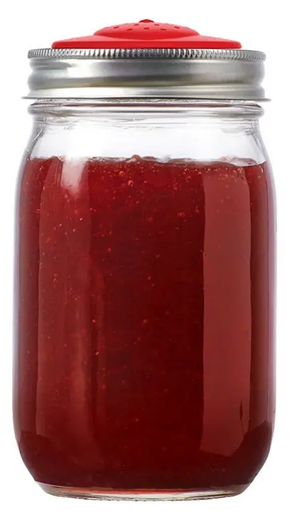 Jarware 4-Piece Strawberry-Themed Mason Jar Lid Set 1