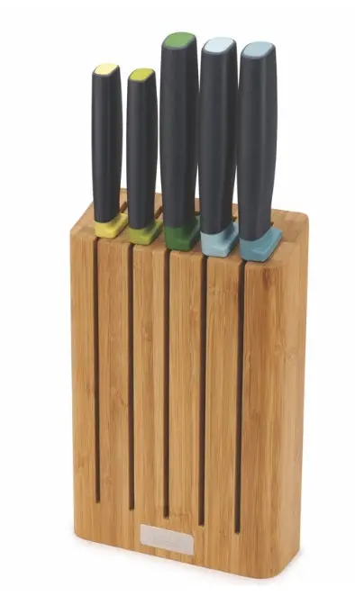 Joseph Joseph Elevate Slimline Bamboo Knife Block With Integrated Tools 1