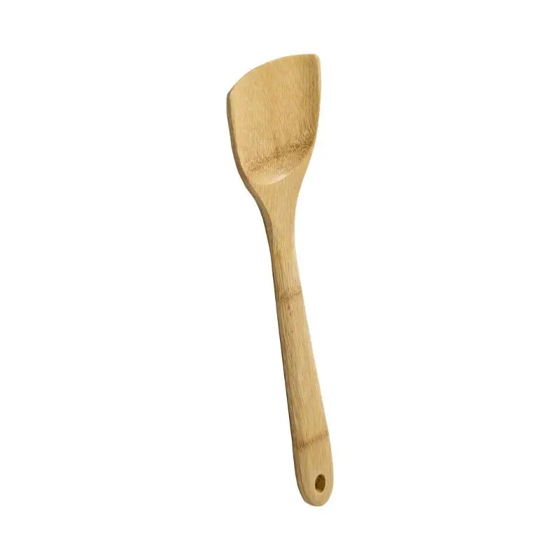 Joyce Chen 14" Burnished Bamboo Stir-Fry Spatula – Curved Edge Wok Tool 1